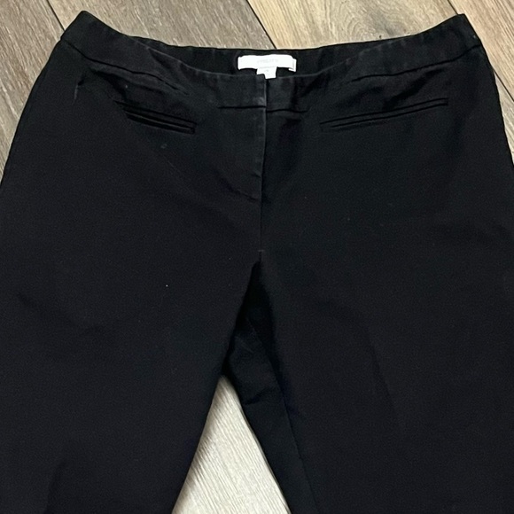 Chicos Womens Straight Leg Pants Black Mid Rise Stretch Pockets 2 US 12/14 - Picture 7 of 9